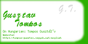 gusztav tompos business card